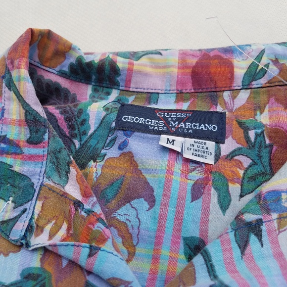 Vintage Guess Hawaiian Button up Shirt - Picture 5 of 7
